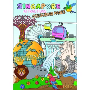 Places of Interest Singapore Colouring Pages- Digital Printable