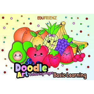 Children’s Doodle Art Colouring Pages – Basic Learning Digital Printable - Digital Printable