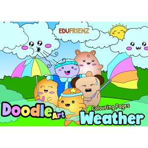Weather with Doodle Art Colouring Pages – Weather - Digital Printable