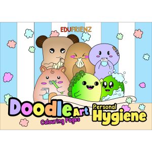 Children’s Doodle Art Colouring Pages –Personal Hygiene Digital Printable