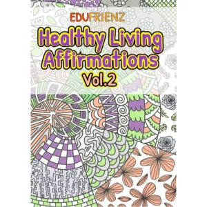 Mandala Coloring Pages Printable Healthy Living Affirmations Vol 2 Digital Printable
