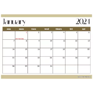 SG Calendar Year 2024